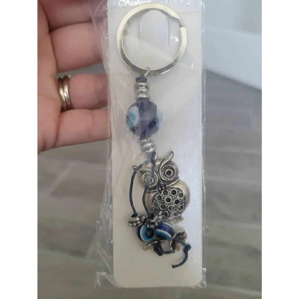 Evil Eye Owl Keychain